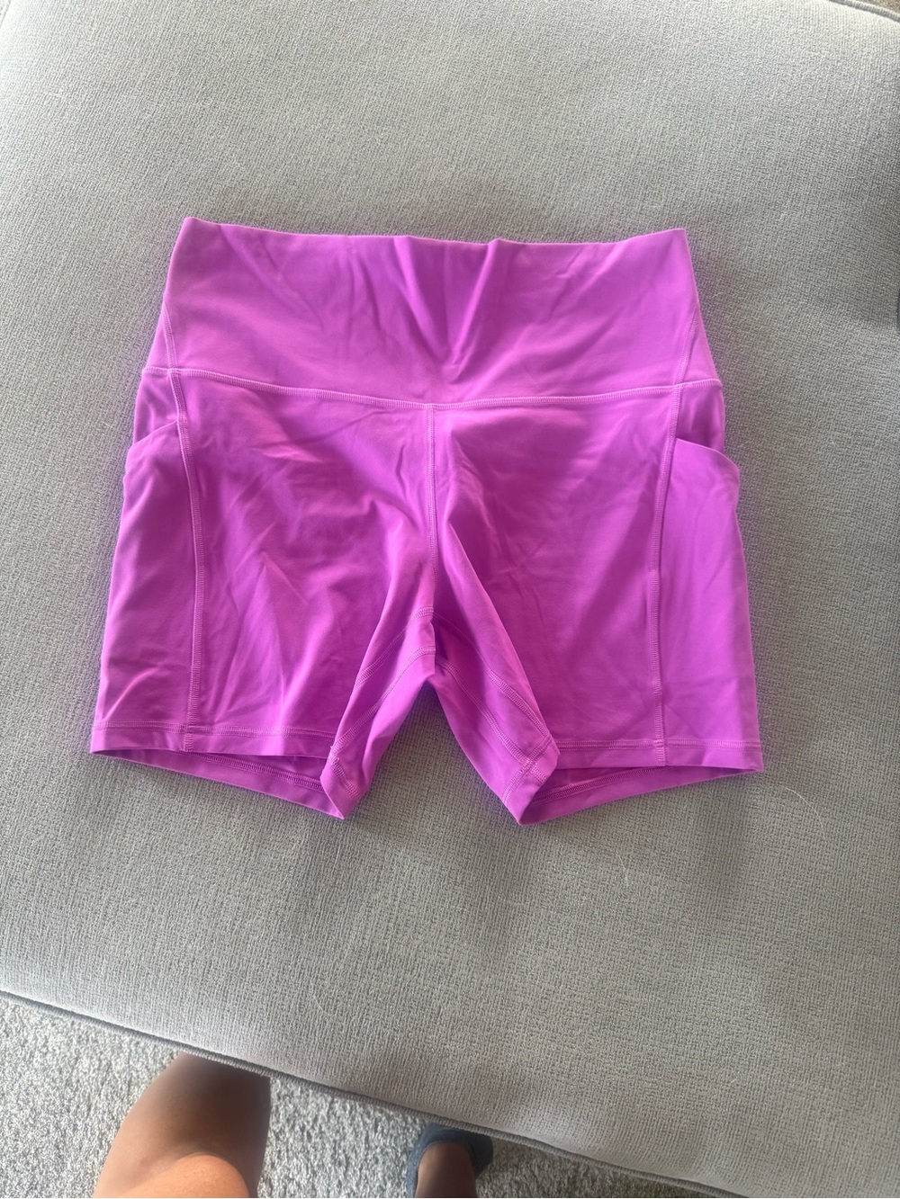 Lululemon High-Waist Purple Biker Shorts